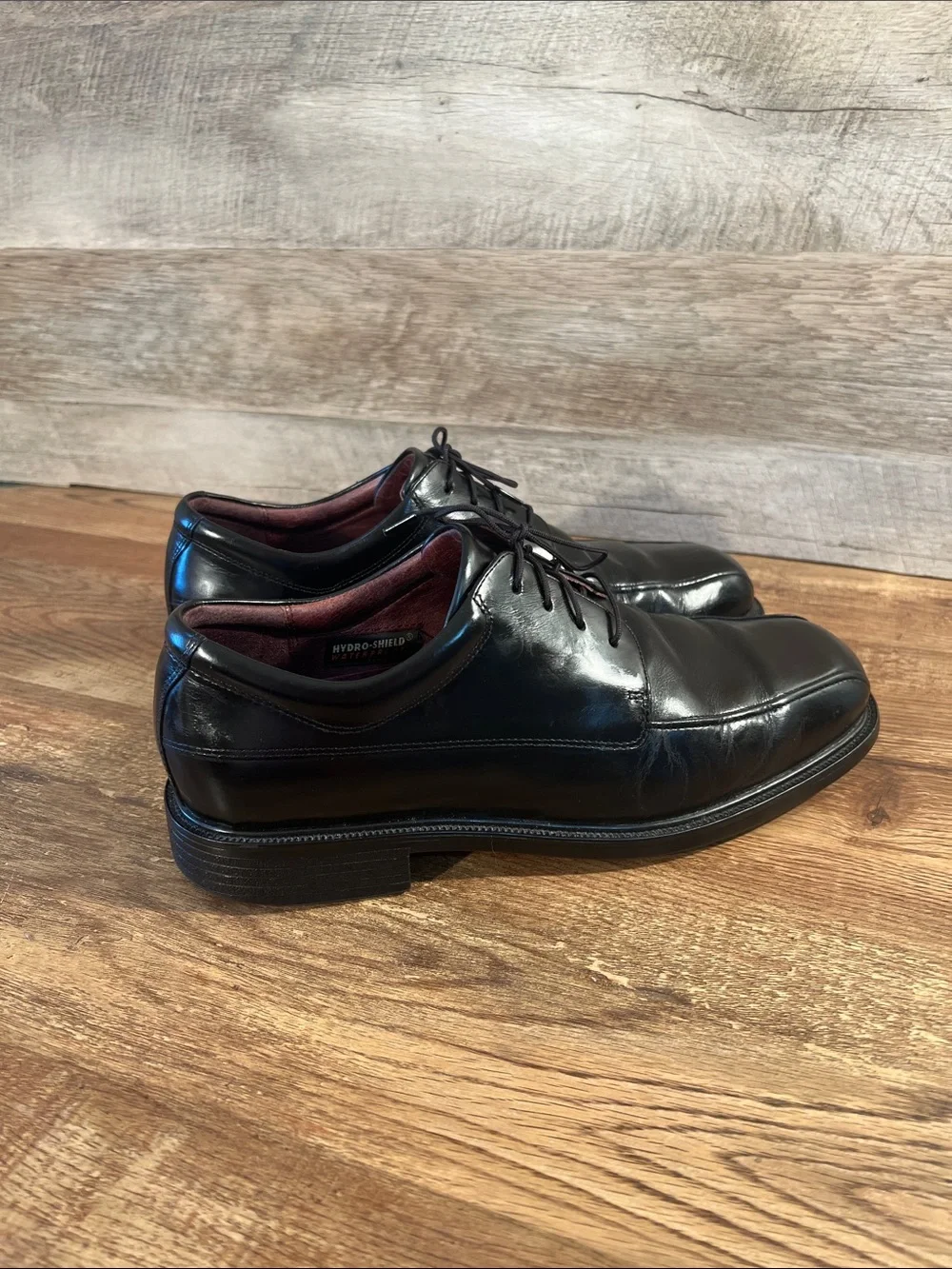 Rockport Waterproof Black Leather Lace-Up Oxford Dress Shoes Dynamic Suspension